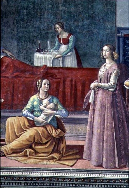 Pyhä Elisabet ja Johannes Kastaja, Pyhän Johannes Kastajan syntymästä tekijältä Domenico Ghirlandaio