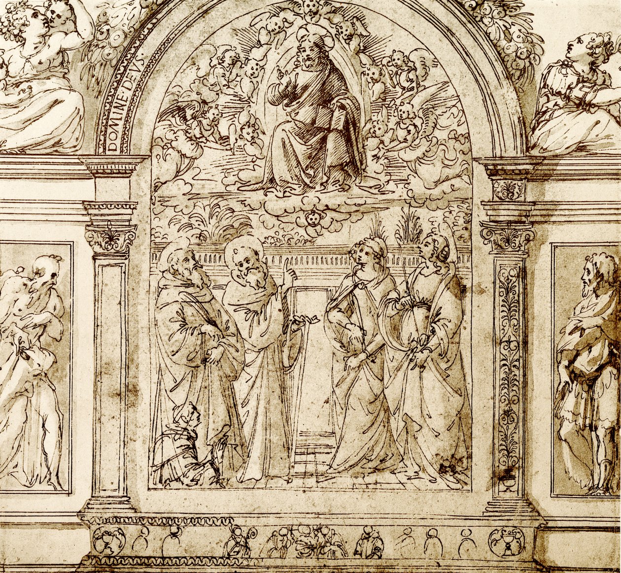 Siunaus Vapahtaja pilvissä tekijältä Domenico Ghirlandaio