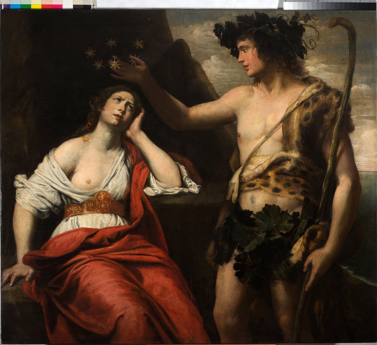 Bacchus ja Ariadne tekijältä Domenico Il Sarzana Fiasella