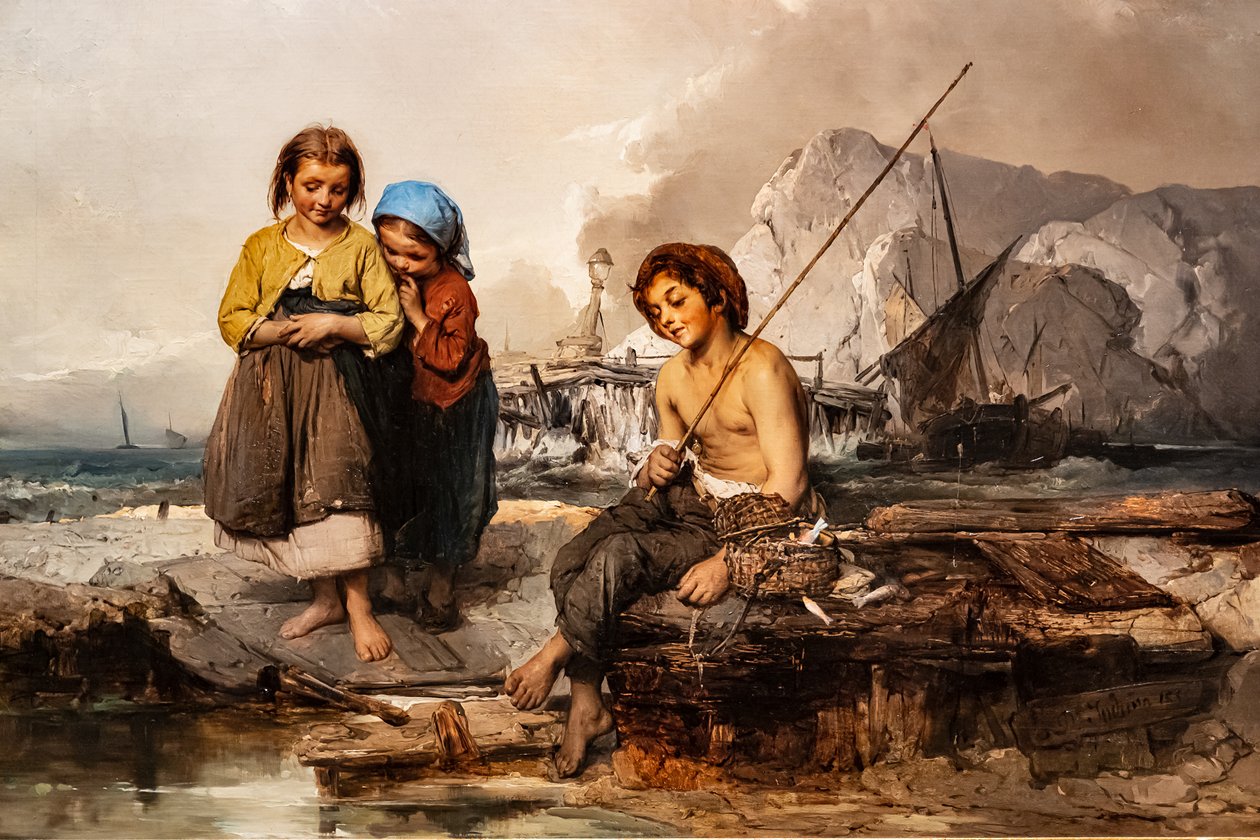 Nuoret kalastajat tekijältä Domenico Induno