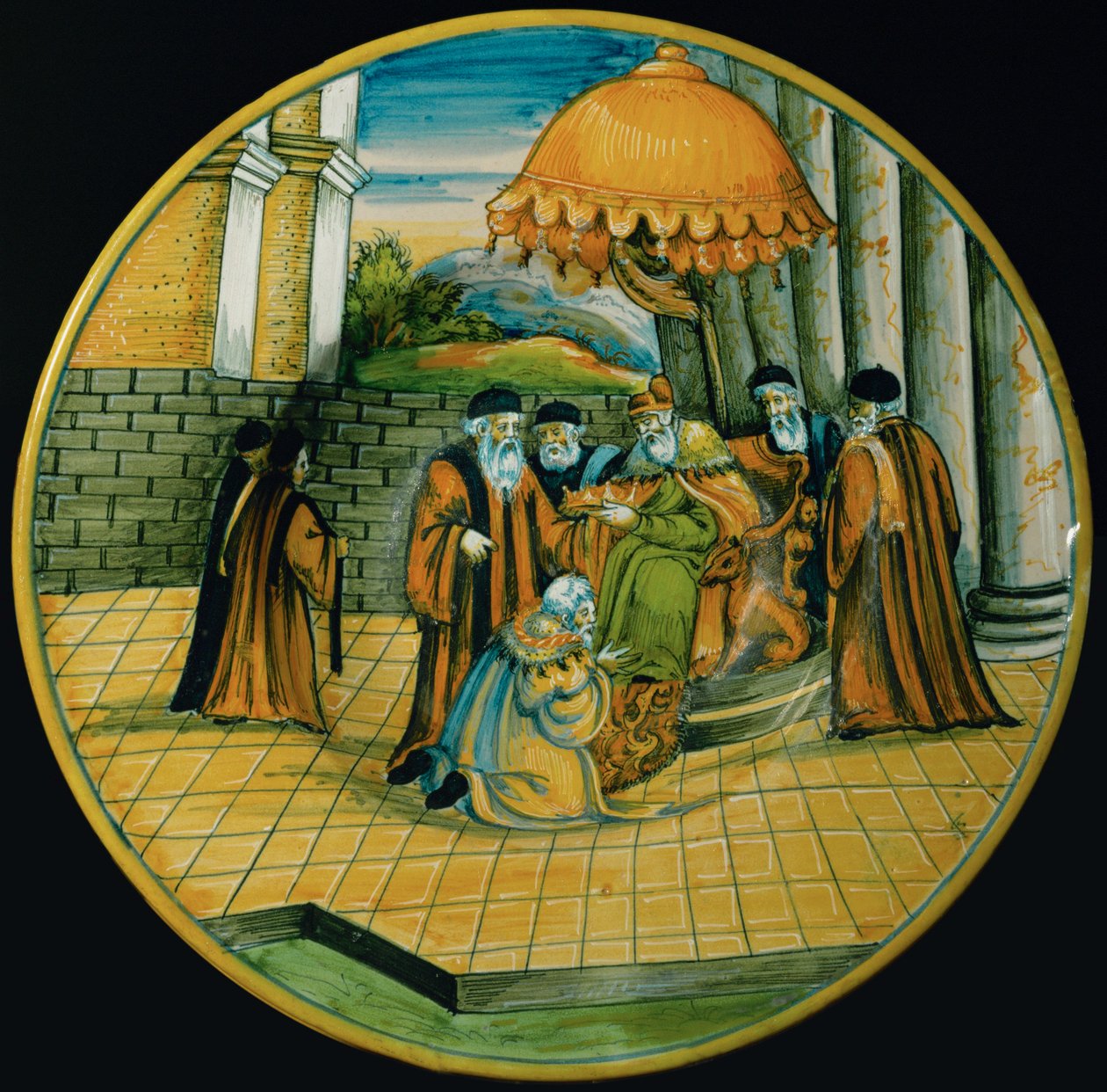 Doge Enrico Dandolo kruunaa Baldwin I:n. tekijältä Domenico Master