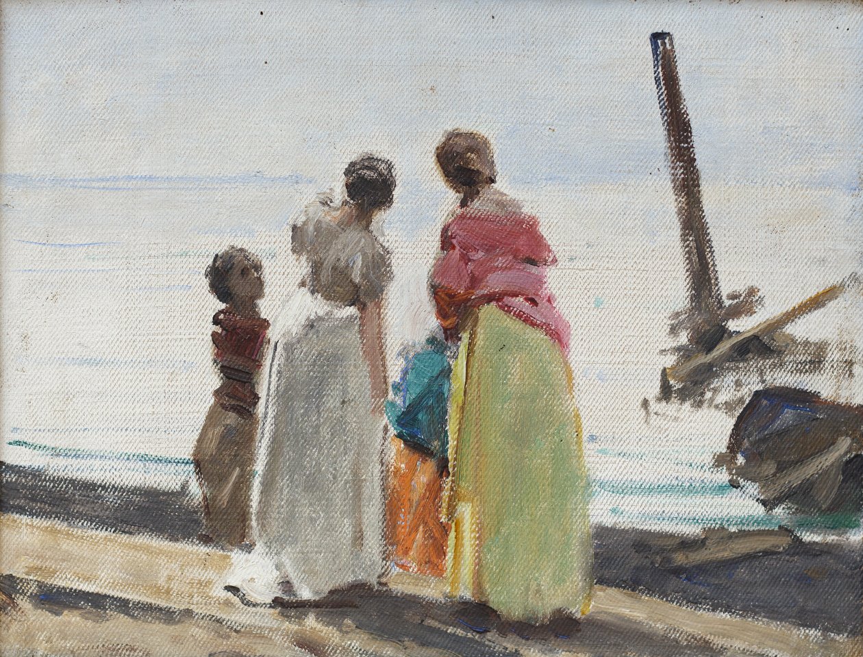 Hahmot rannalla (öljy kankaalle) tekijältä Domenico Morelli