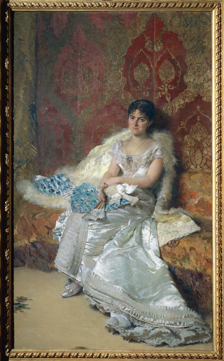 Muotokuva rouva Theresa Oneto Sweateristä, kirjoittanut Domenico Morelli tekijältä Domenico Morelli