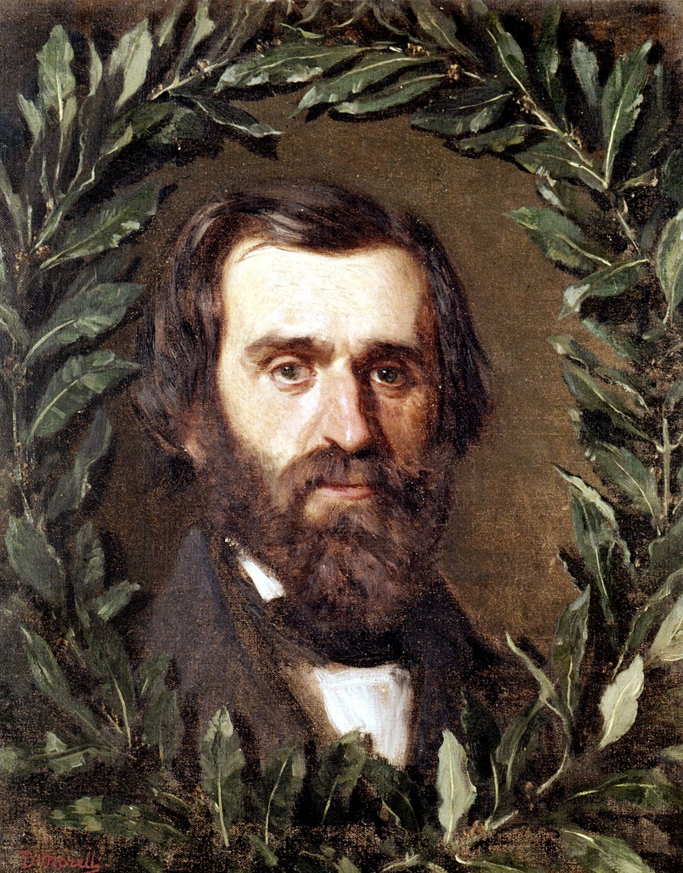 Muotokuva italialaisesta säveltäjästä Giuseppe Verdistä (1813 - 1901). Morellin maalaus. tekijältä Domenico Morelli