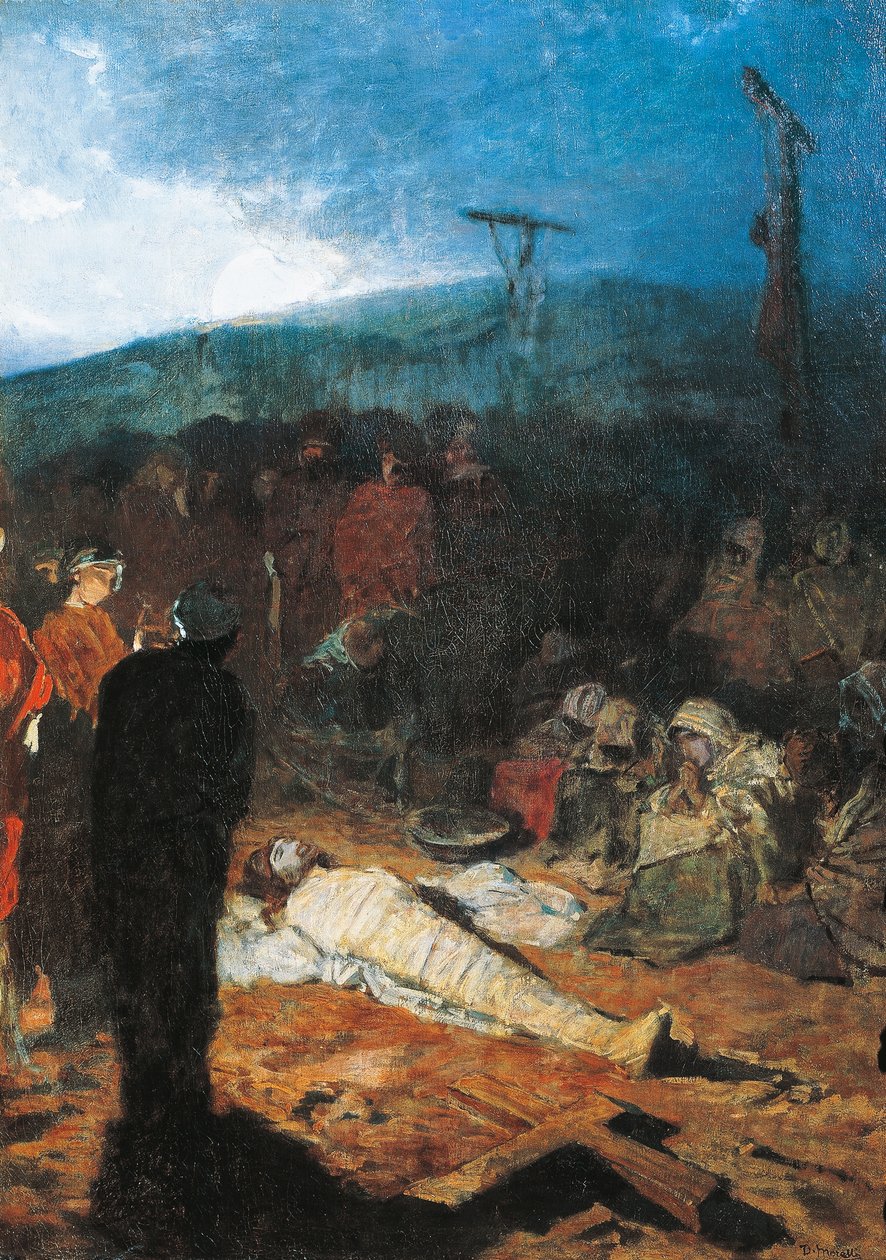 Kristuksen palsamointi tekijältä Domenico Morelli