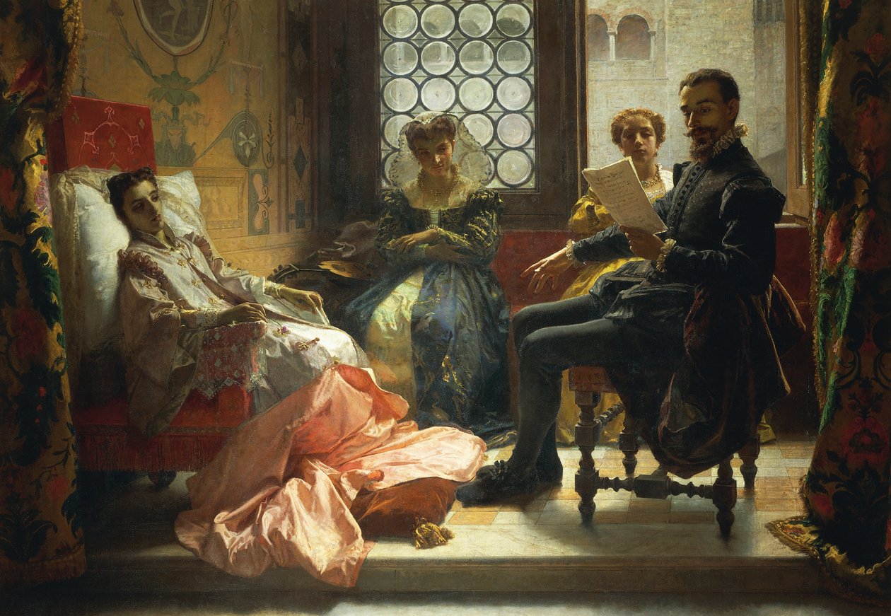 Torquato Tasso lukee Vapautettua Jerusalemia Eleonora d