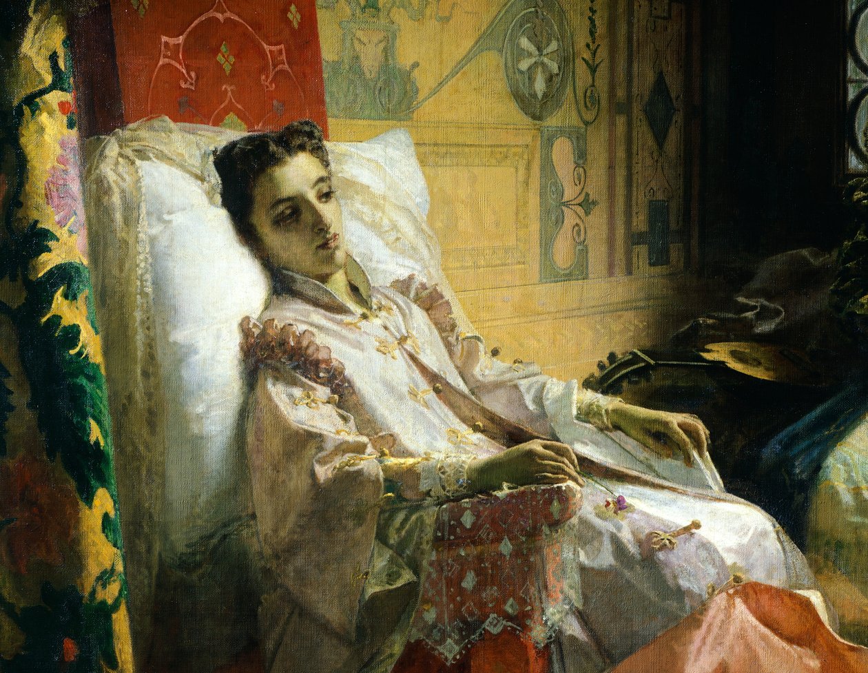 Torquato Tasso lukee Vapautettu Jerusalem Eleonora d