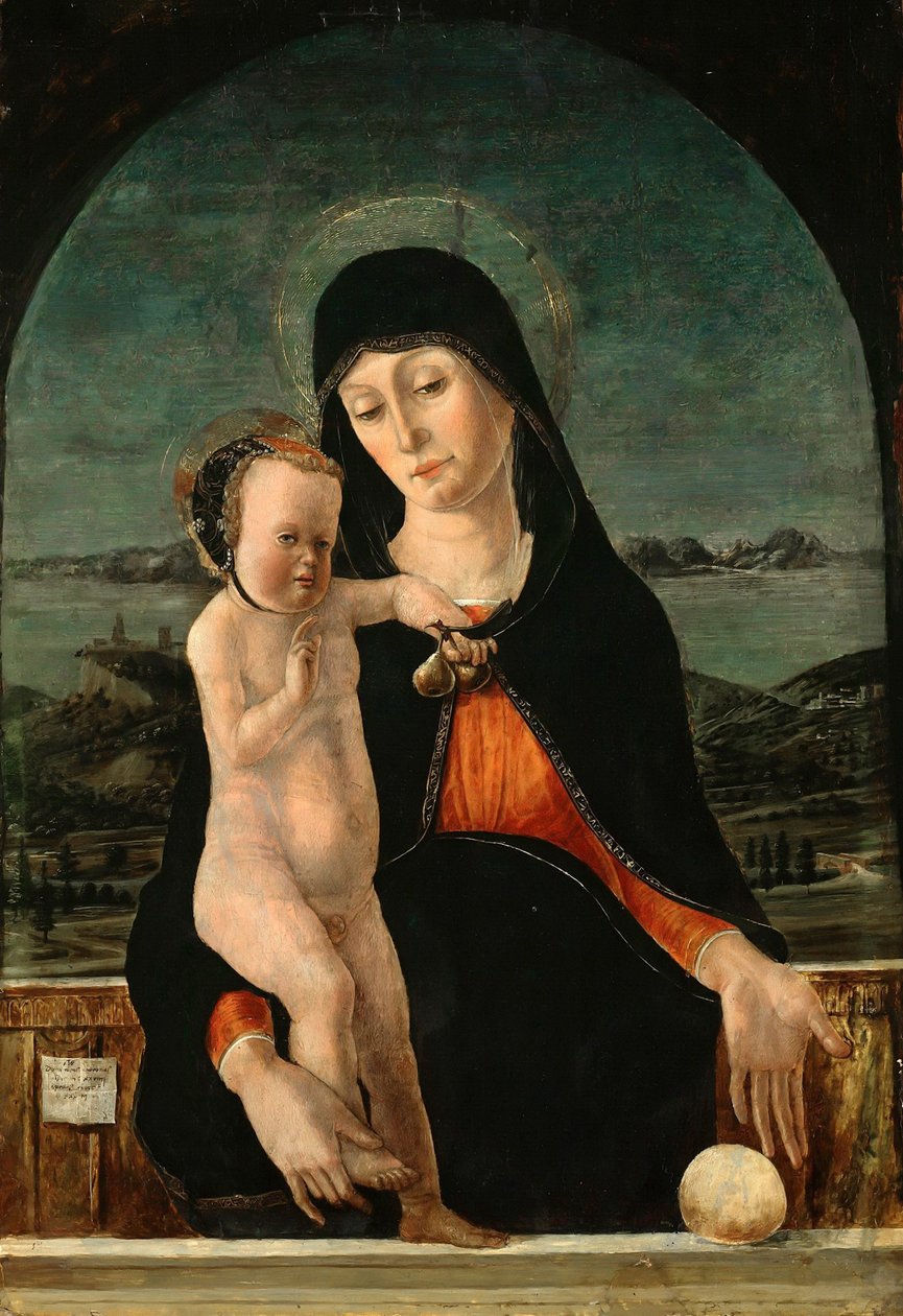 Neitsyt lapsen kanssa, 1484 tekijältä Domenico Morone