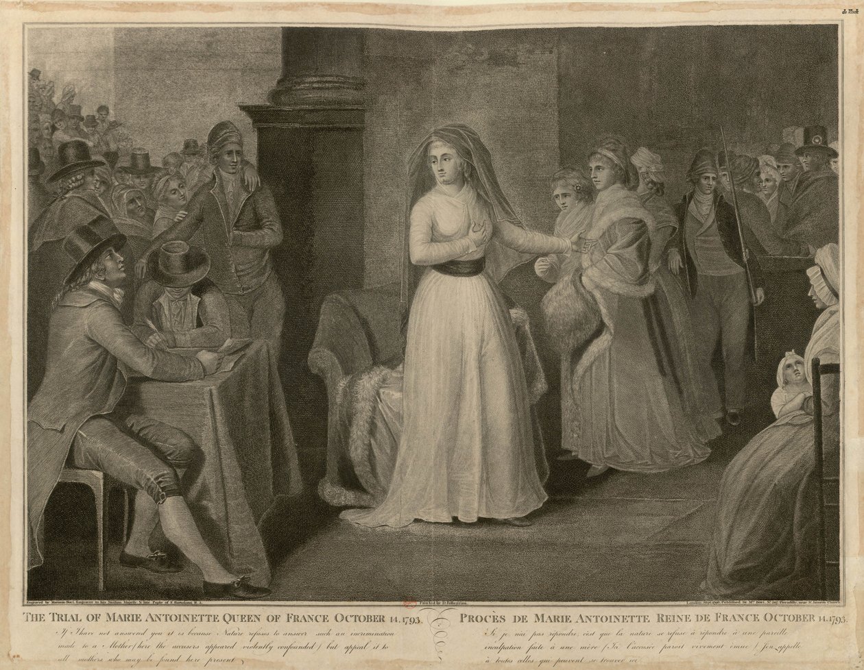 Ranskan kuningattaren Marie Antoinetten oikeudenkäynti 14. lokakuuta 1793. tekijältä Domenico Pellegrini
