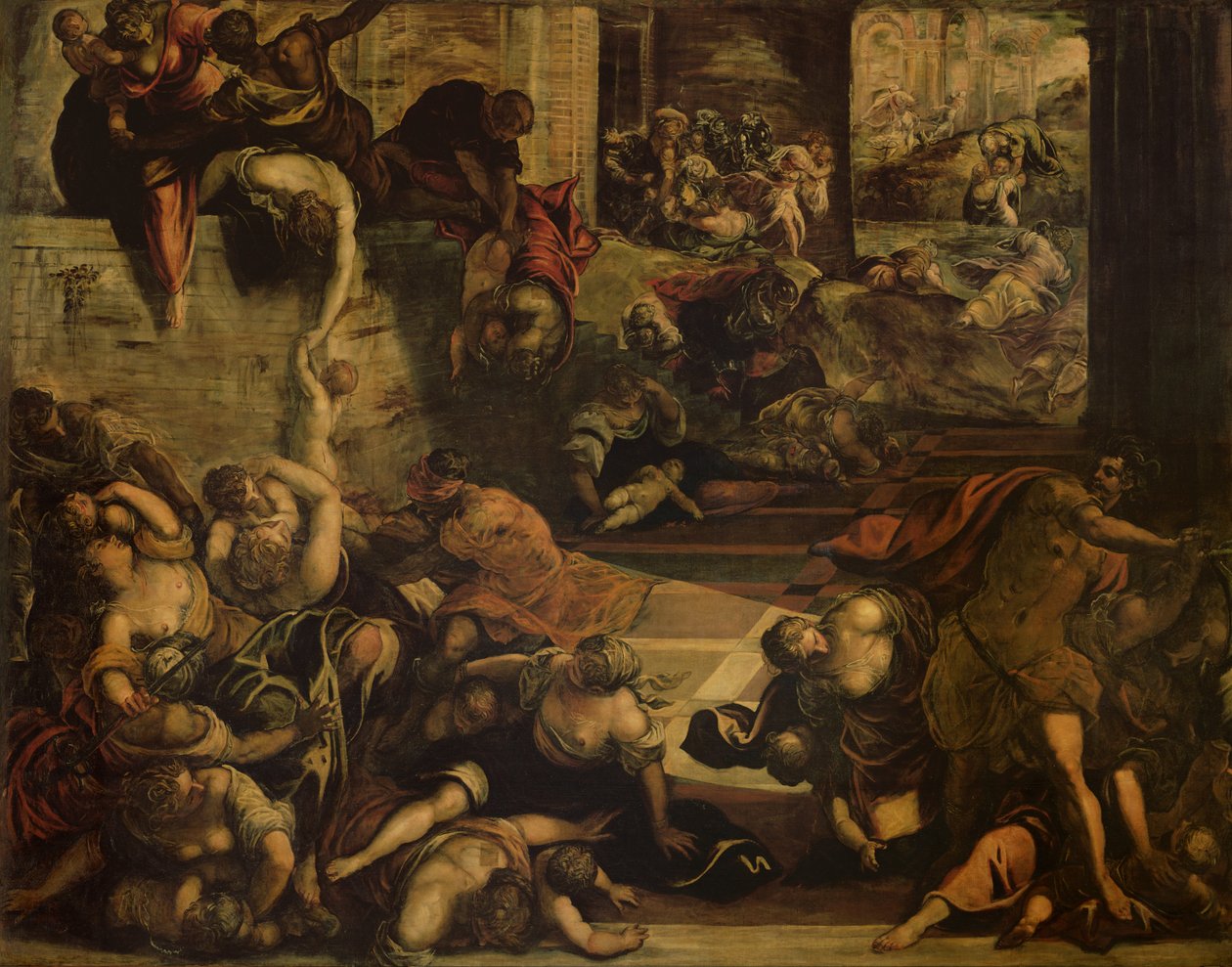 Viattomien joukkomurha tekijältä Domenico Robusti (attr.) Tintoretto