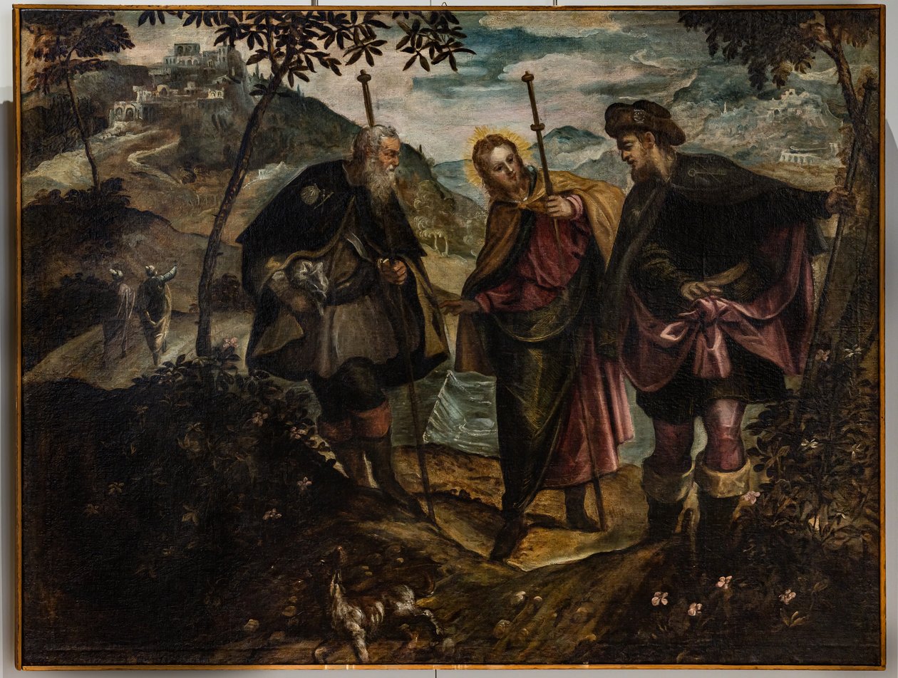 Tapaaminen Emmauksen tiellä (öljy kankaalle) tekijältä Domenico Robusti Tintoretto