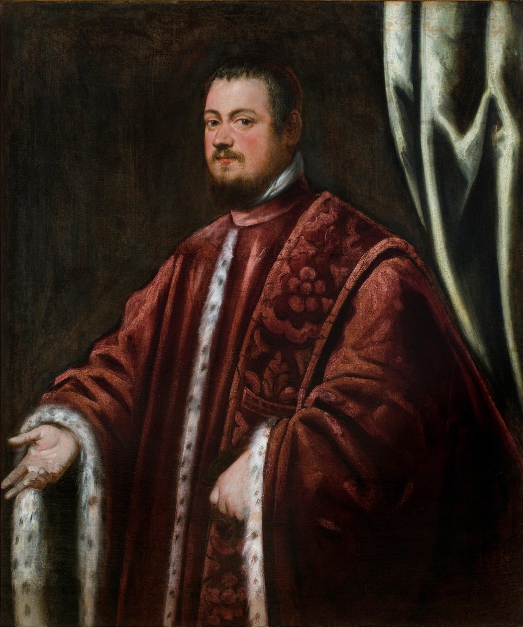 Nicolo Da Ponten muotokuva (1491-1585) - Peinture de Domenico Robustio dit Tintoretto (1560-1635), huile sur toile tekijältä Domenico Robusti Tintoretto