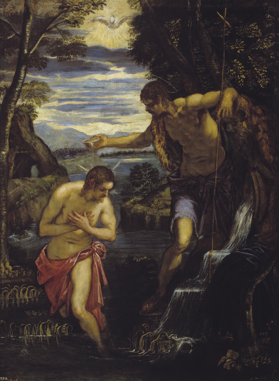 Kristuksen kaste tekijältä Domenico Robusti Tintoretto