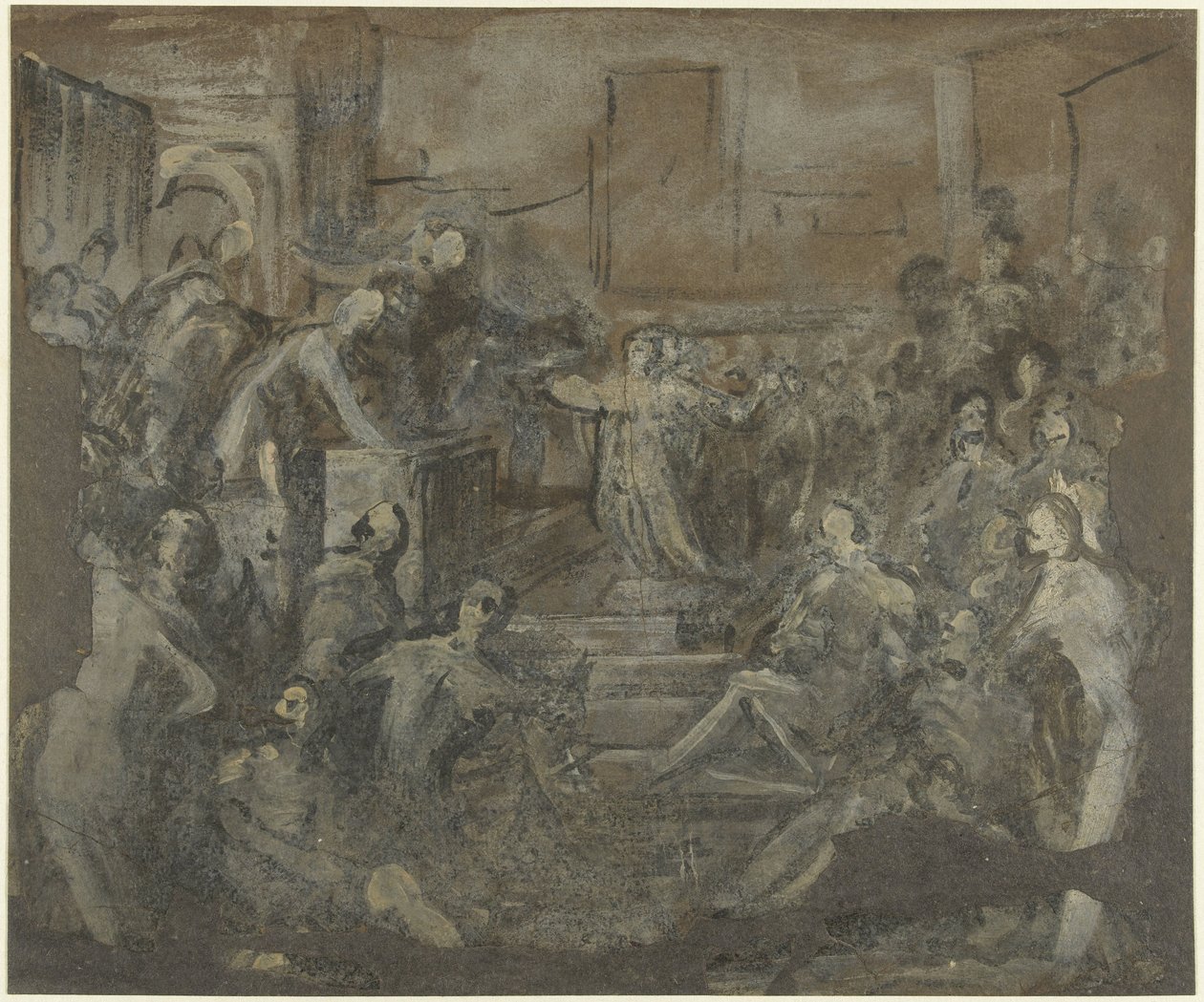 Pyhä Katariina keskustelussa kirjanoppineiden kanssa tekijältä Domenico Tintoretto