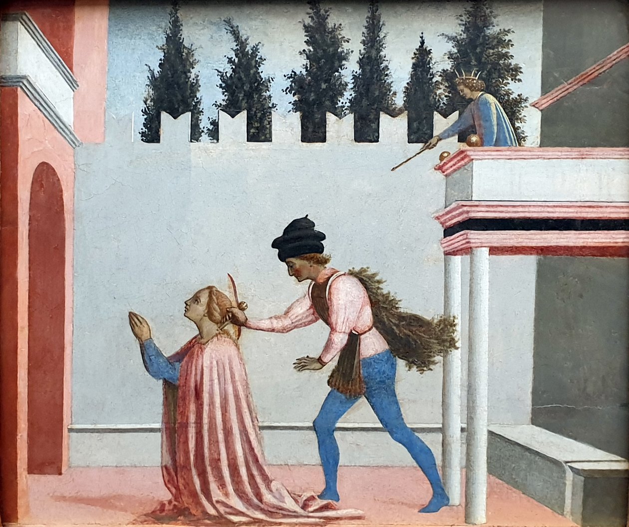 Saksa: Das Martyrium der Heiligen Lucia Pyhän Lucyn marttyyrius. tekijältä Domenico Veneziano