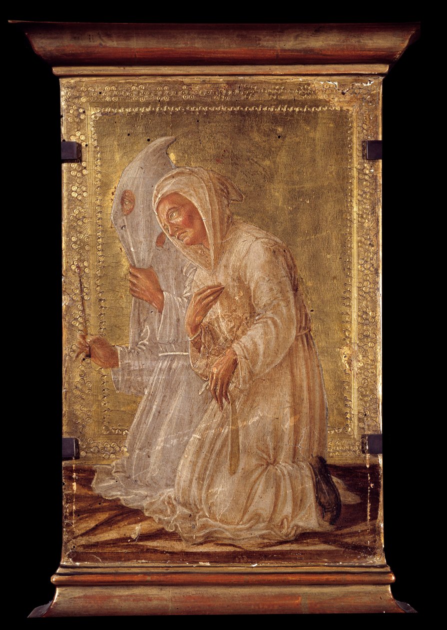 Domenico Venezianon (1400-1481) kaksi leijuvaa puumaalausta 1400-luvulta (esp.) Bayonne, Bonnat-museo. tekijältä Domenico Veneziano