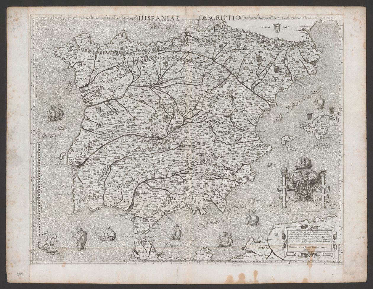 Hispaniae Descriptio de Domenico Zenoi (1560) tekijältä Domenico Zenoi