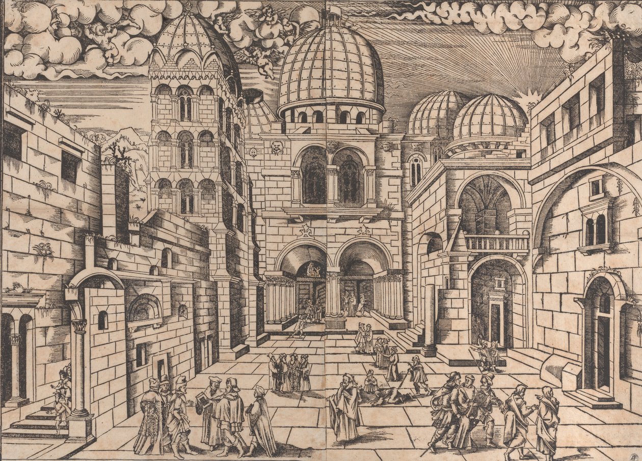 Pyhän haudan kirkko, Jerusalem, n. 1546. tekijältä Domenico dalle Greche