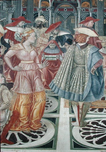 Paavi Celestinus III (n. 1106-1198) myönsi Sienan sairaalalle autonomian tekijältä Domenico di Bartolo