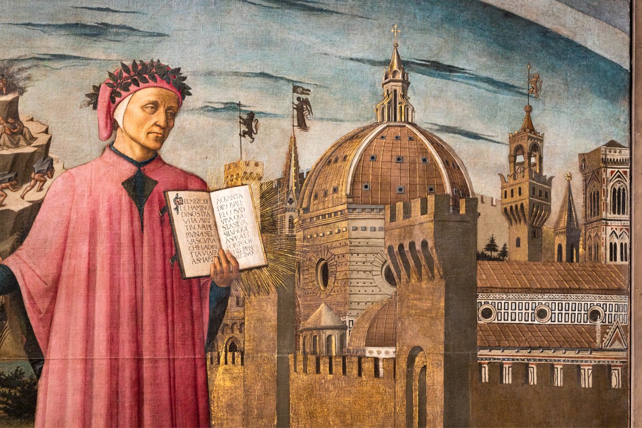 Dante Alighierin jumalallinen komedia, yksityiskohta tekijältä Domenico di Michelino