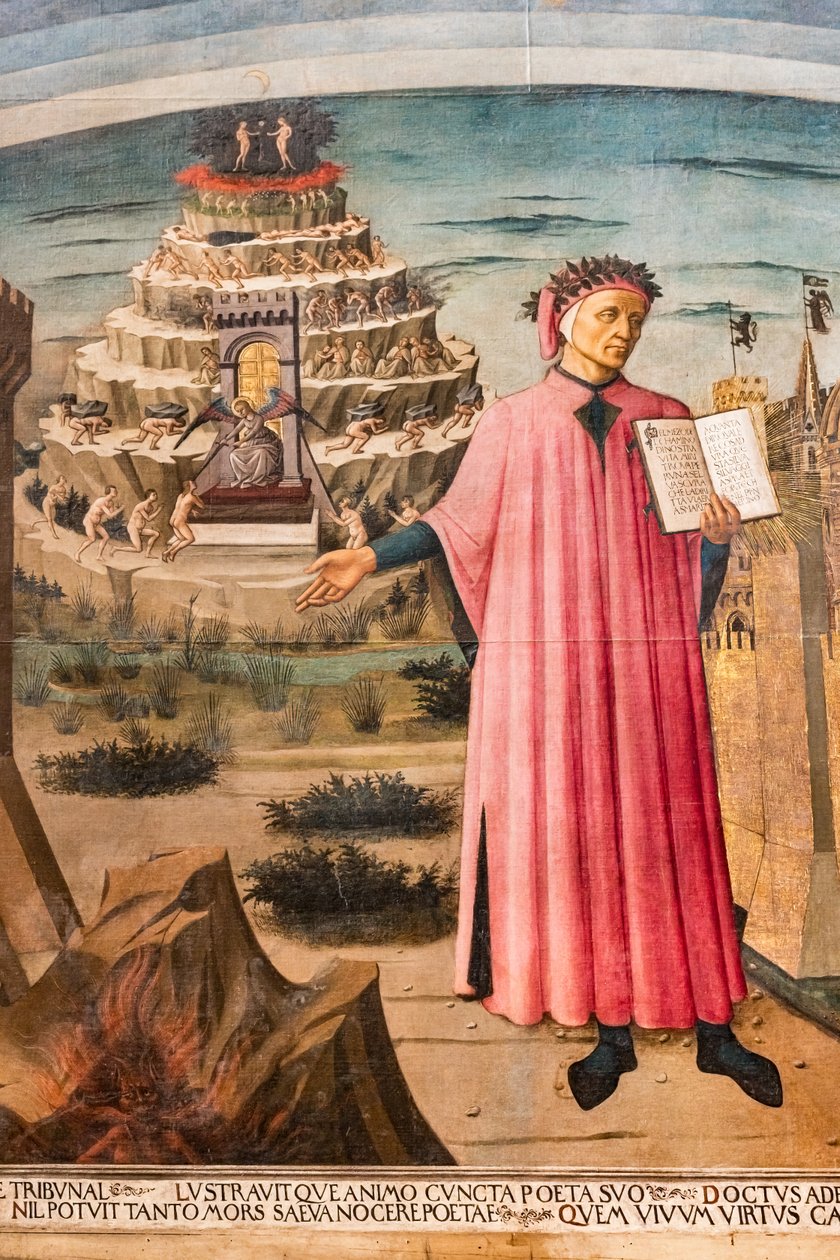 Dante Alighierin jumalallinen komedia, yksityiskohta tekijältä Domenico di Michelino