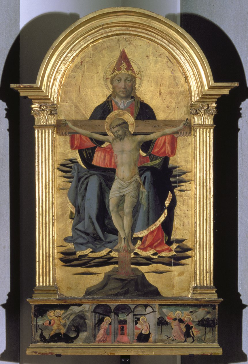 Pyhä kolminaisuus (tempera paneelissa) tekijältä Domenico di Michelino