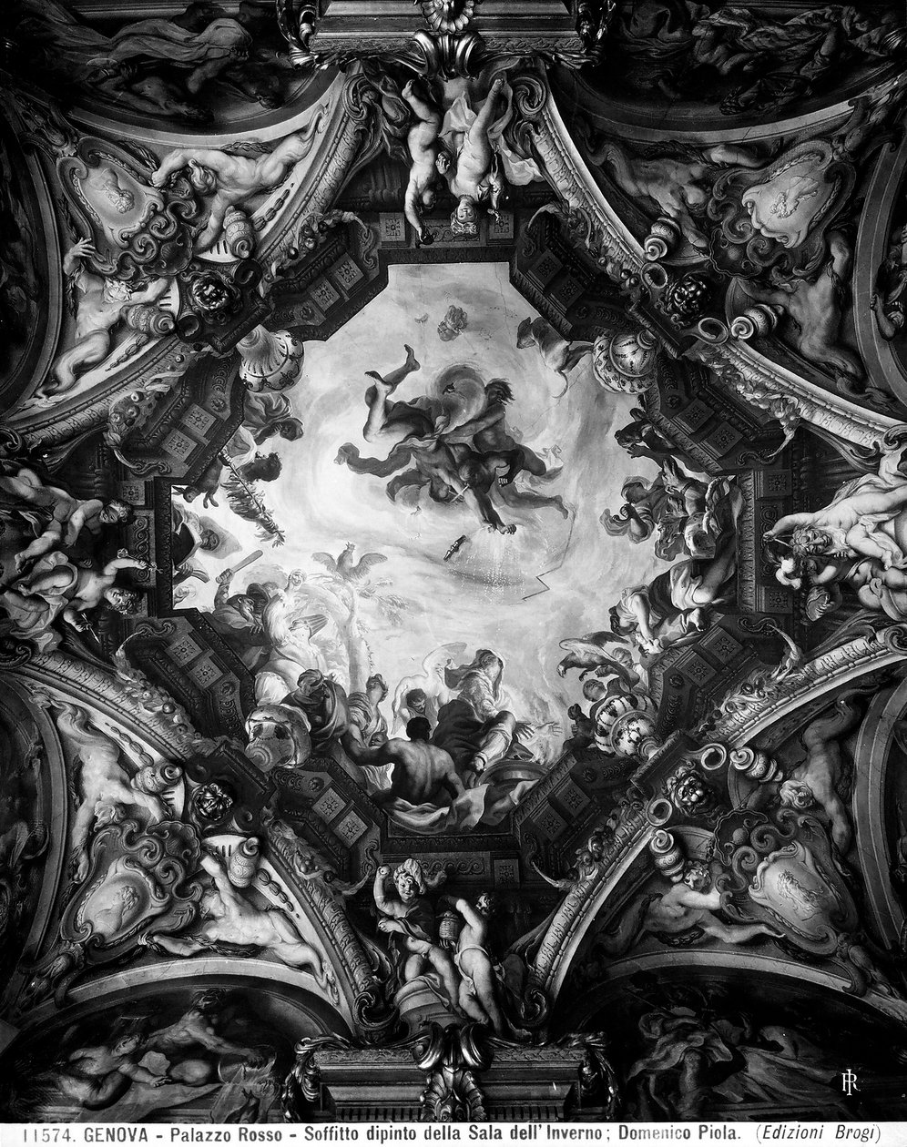 Talven allegoria, Talvihuoneen holvissa tekijältä Domenico the Elder Piola