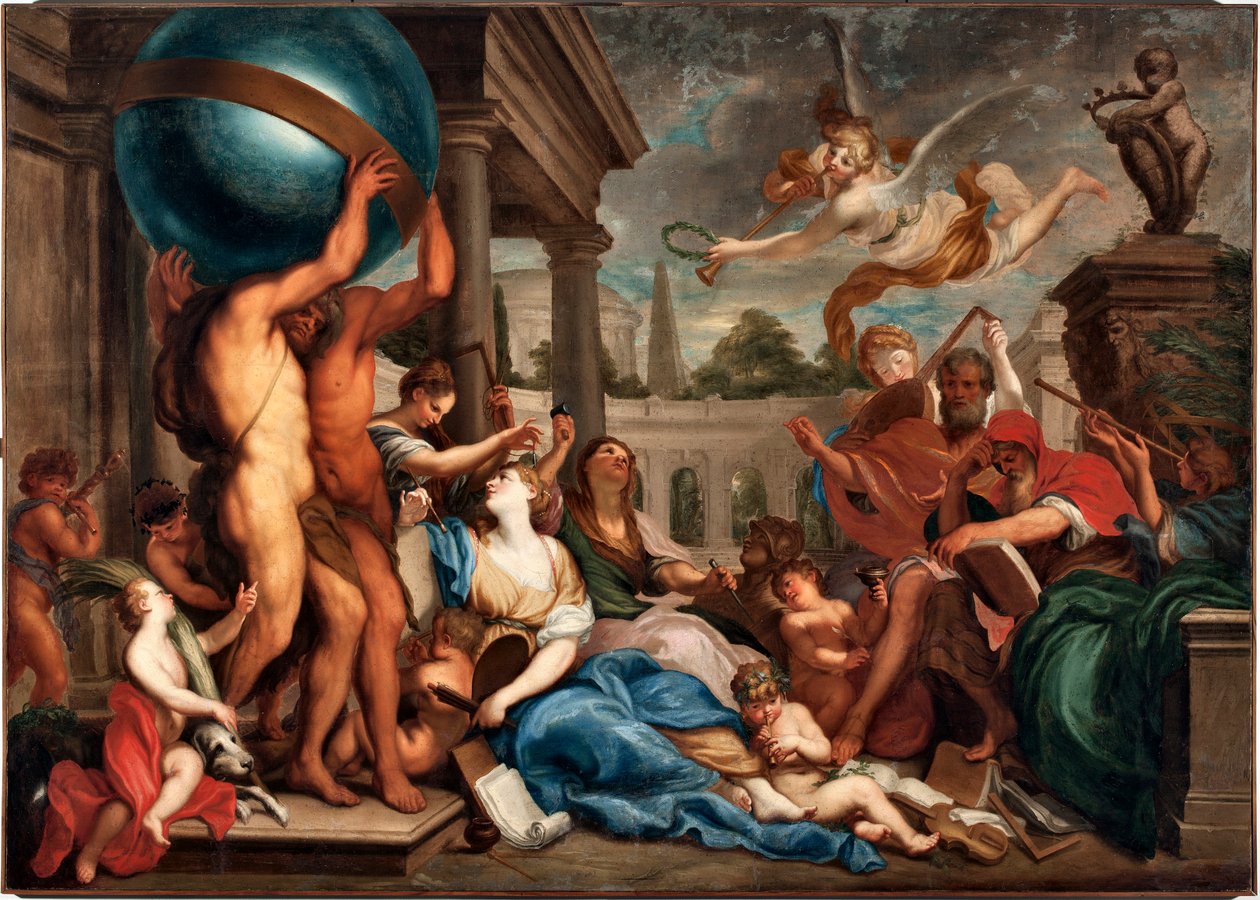 Atheneum of Fine Arts Painting Domenico Piola (1627-1703) Genes, Musei di Strada Nuova (entinen Palazzo Bianco) tekijältä Domenico the Elder Piola