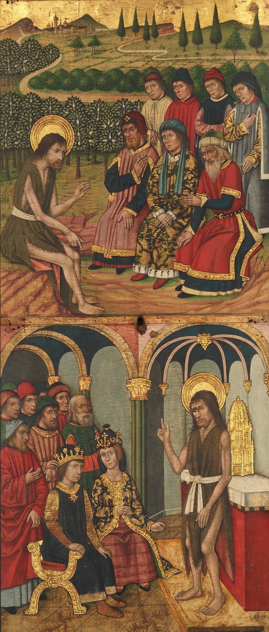 Pyhän Johannes Kastajan paneeli, jossa on kohtauksia hänen elämästään, 1464-1507. tekijältä Domingo Ram