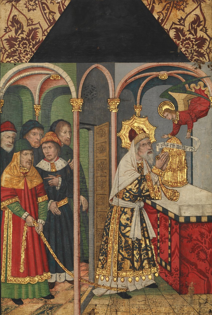 Paneeli, jossa enkeli ilmestyy Sakariasille..., 1464-1507. tekijältä Domingo Ram