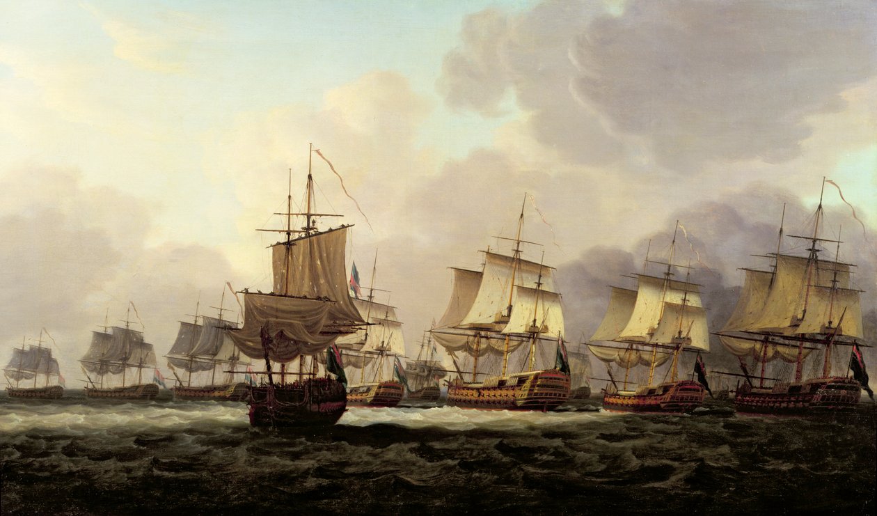Vara-amiraali Parkerin toiminta Hollannin laivaston kanssa Doggerbankilla, 1781 tekijältä Dominic Serres