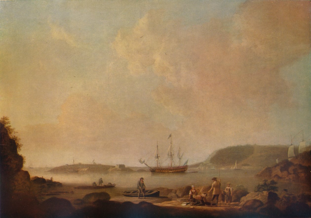 Drakes Island, Plymouth, 1773 tekijältä Dominic Serres
