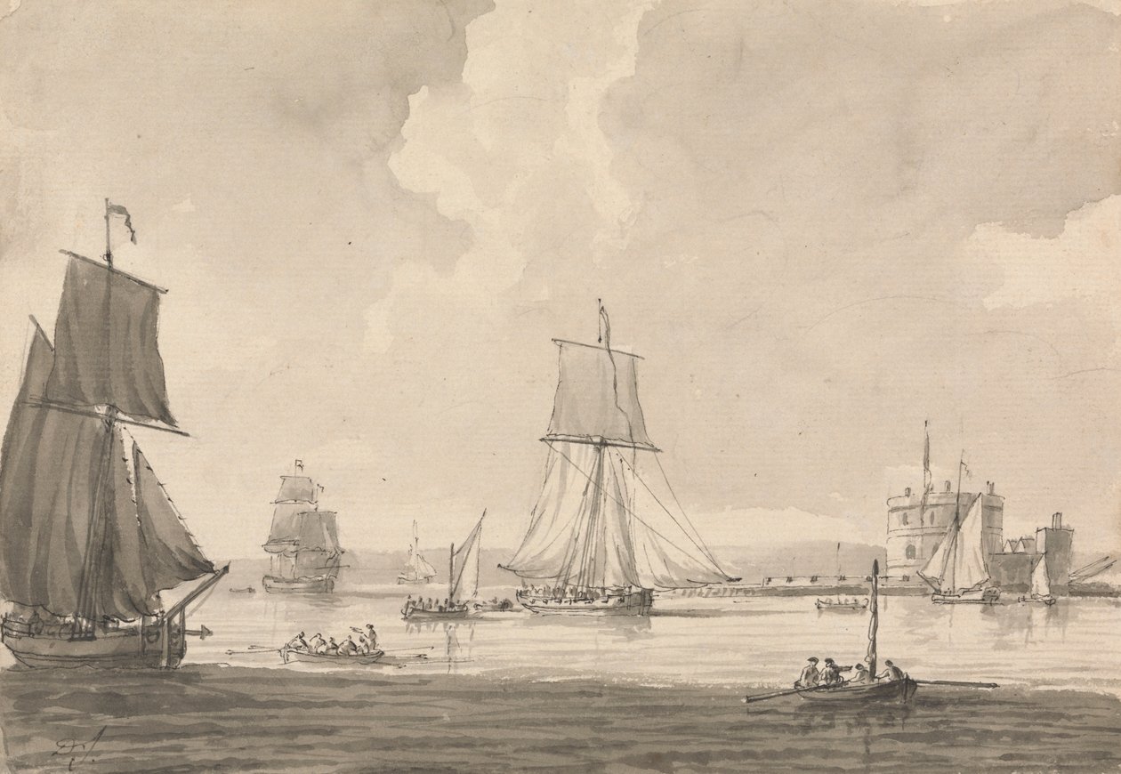 Toimitus Southampton Waterissa, Calshott Castlen edustalla tekijältä Dominic Serres