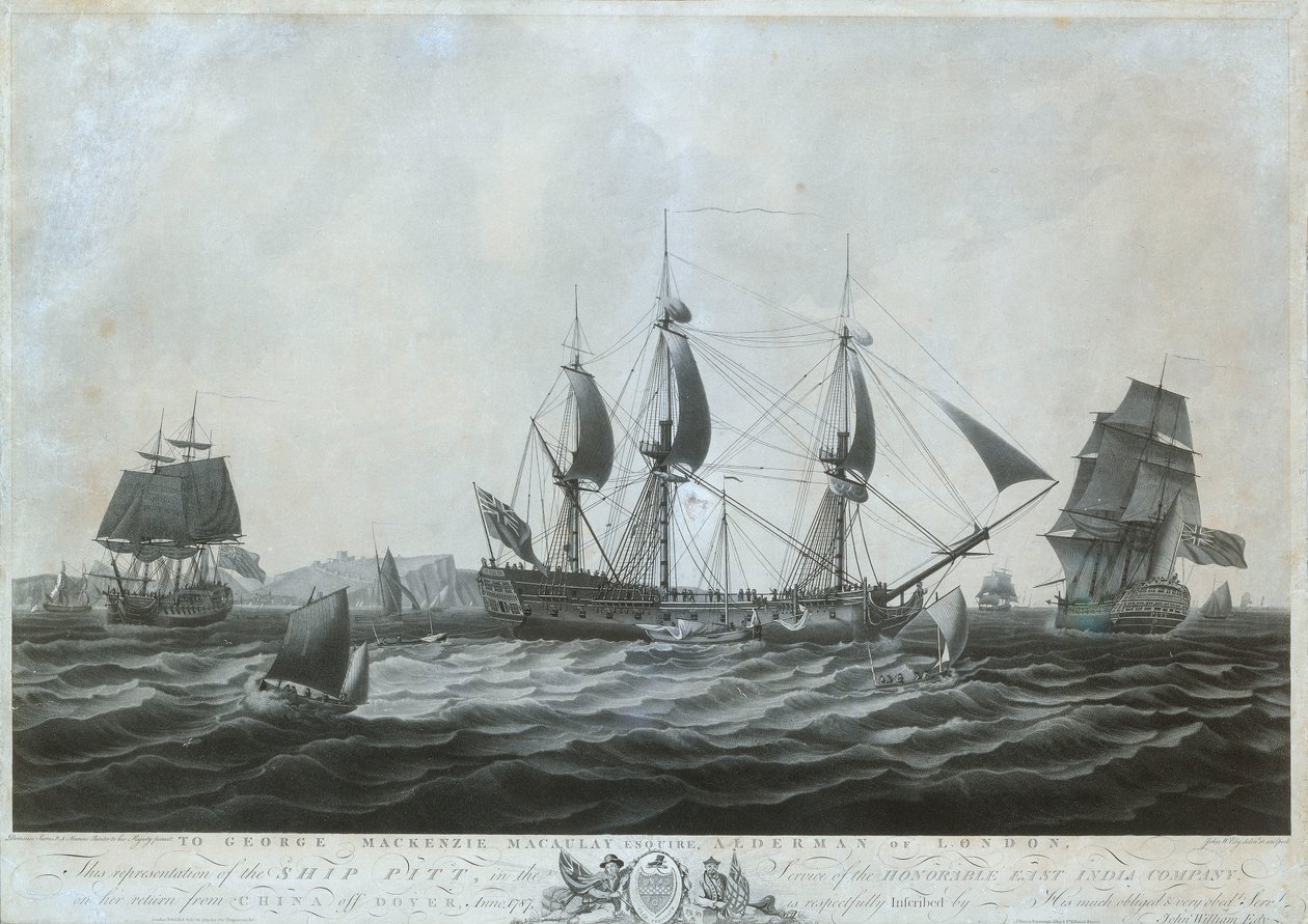 Pitt (noin 1787) Doverin lähellä paluumatkalla Kiinasta 1787. tekijältä Dominic Serres