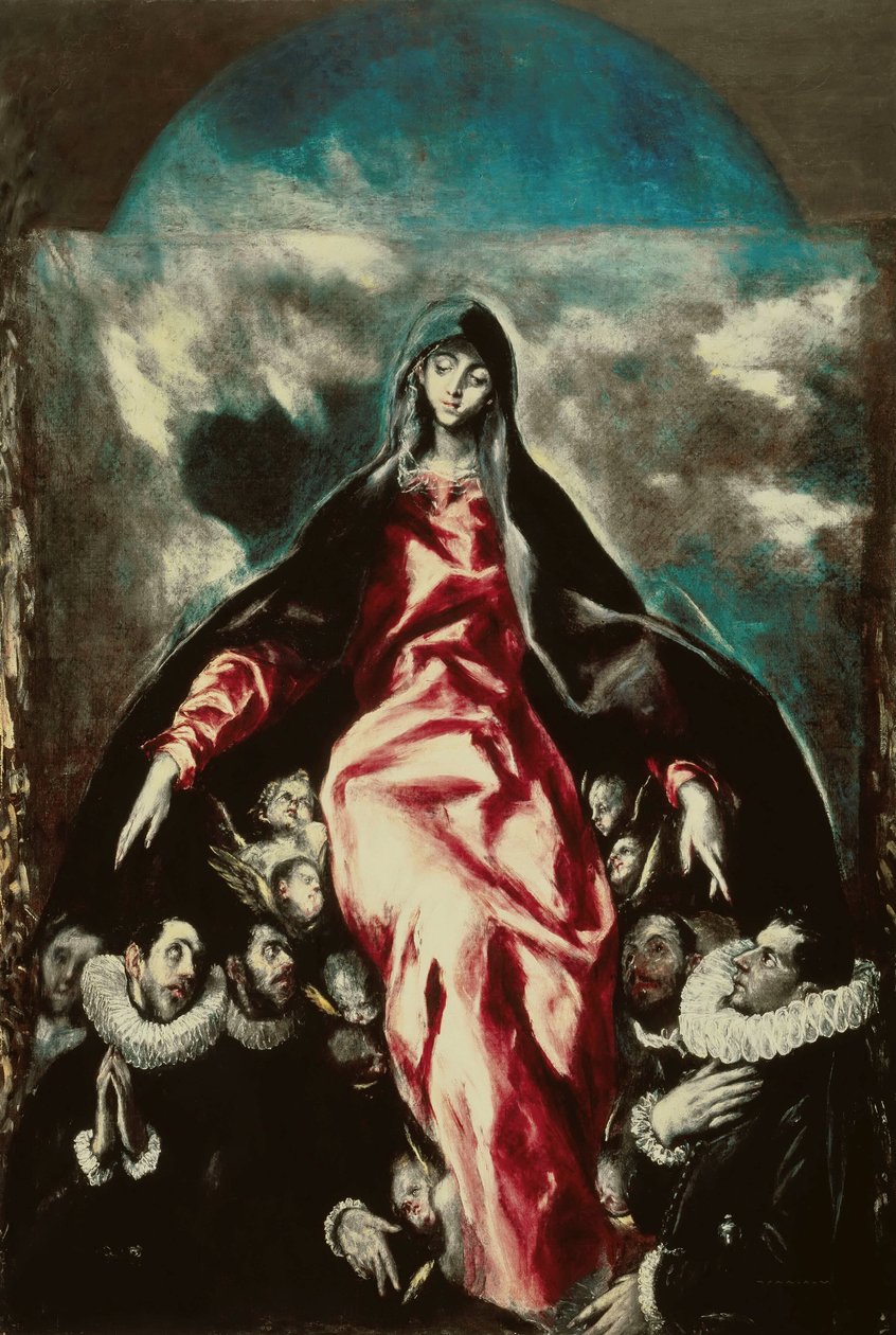 La Verge de la Caritat The Madonna of Mercy, ca 1600-1603. french tekijältä Dominico El Greco