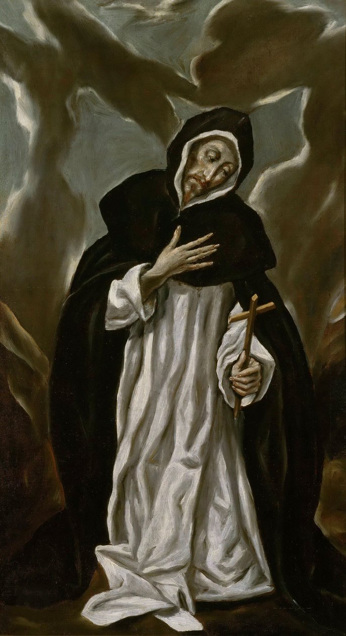 Pyhä Dominic, n. 1610. tekijältä Dominico El Greco