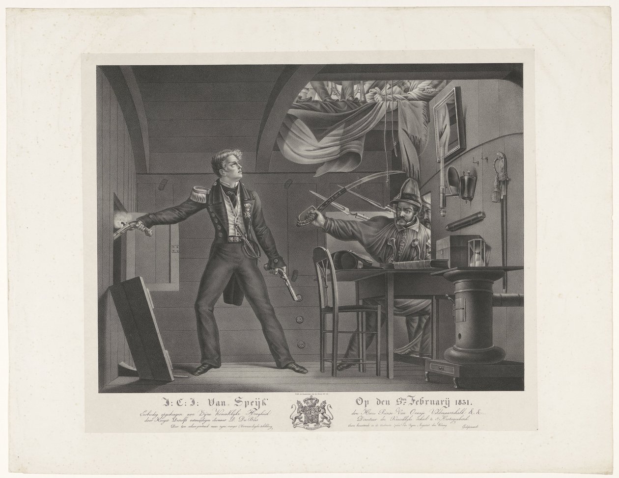 J:C:J: Van Speijk 5. helmikuuta 1831 (otsikko esineessä) tekijältä Dominicus Franciscus du Bois