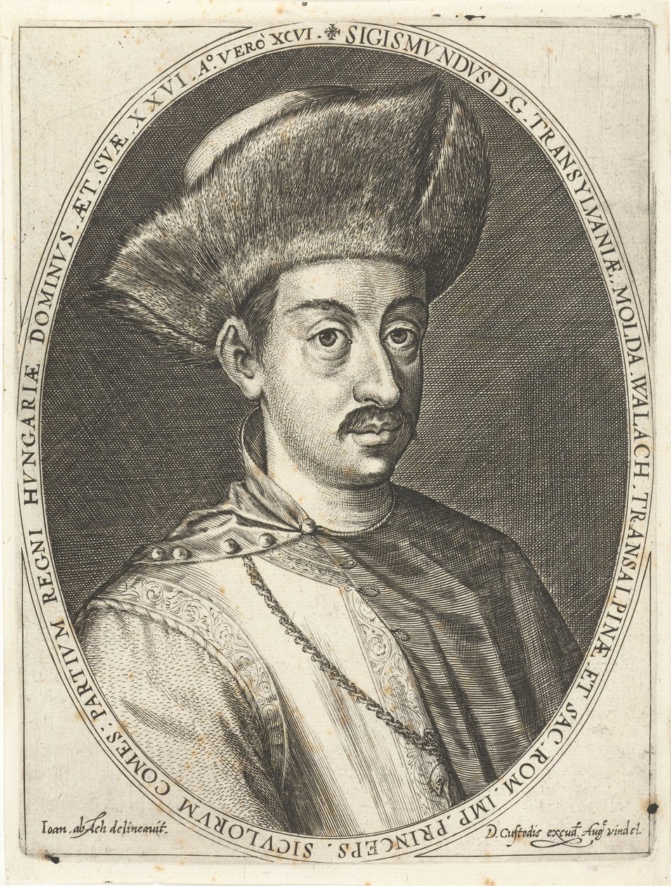 Sigismund Bathory 1572-1613, Transilvanian ruhtinas. Atrium heroicum, Augsburg 1600-1602, 160 tekijältä Dominicus or Custodis Custos