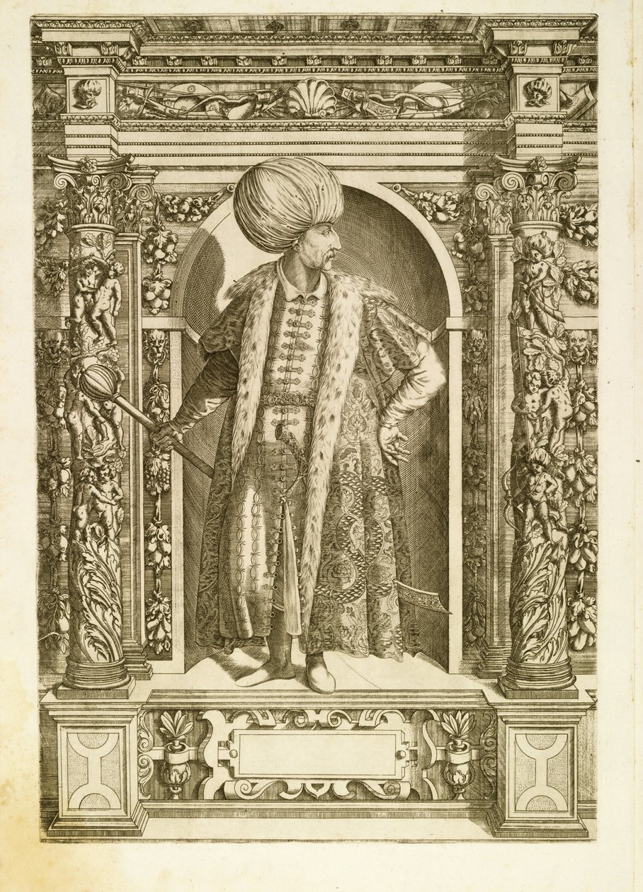 Sulttaani Suleiman I Suuri, 1601 tekijältä Dominicus or Custodis Custos