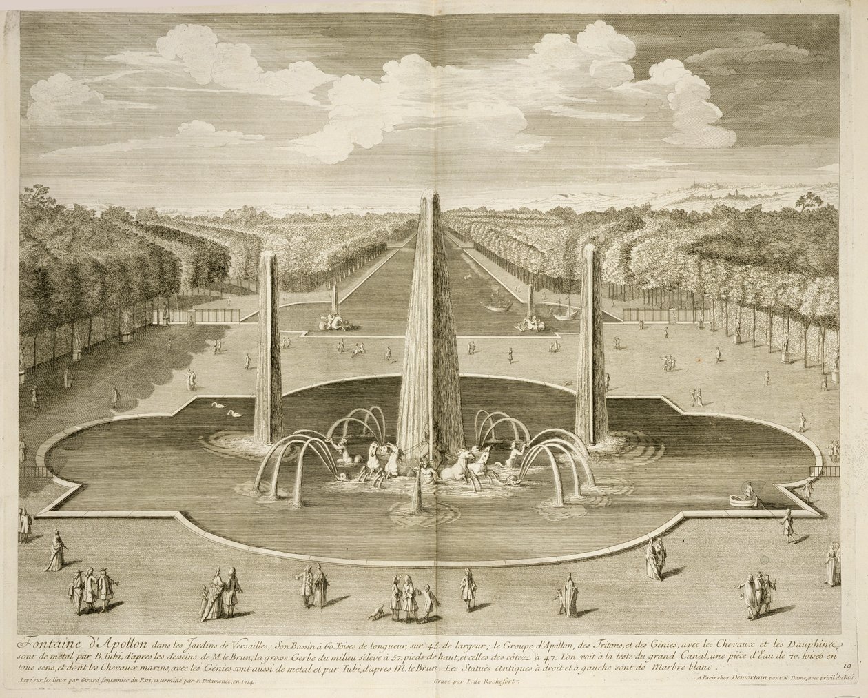Apollon suihkulähde Versaillesin puutarhassa tekijältä Dominique (after) Girard