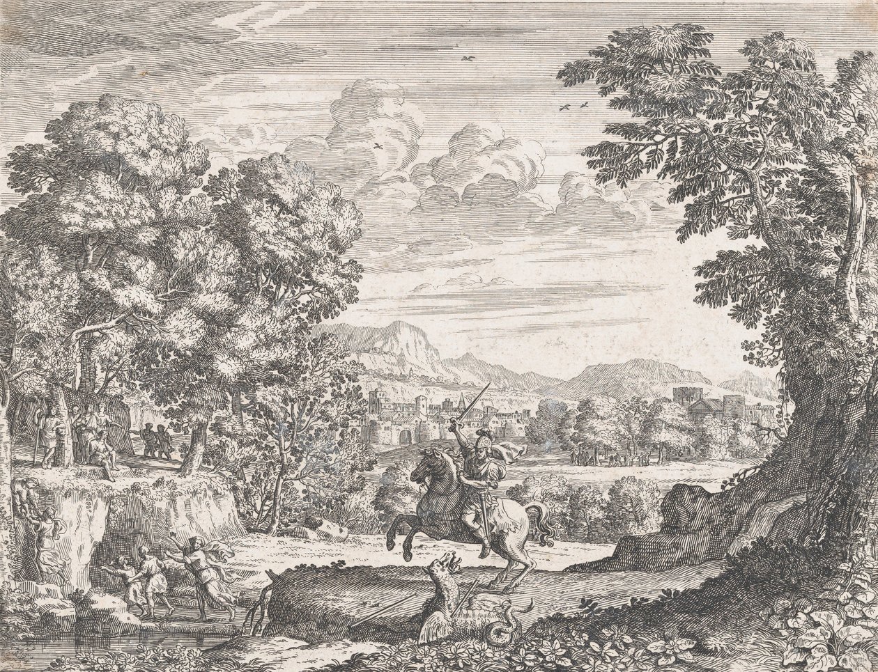 Bellerophon voitti chimeran, 1668. tekijältä Dominique Barriere