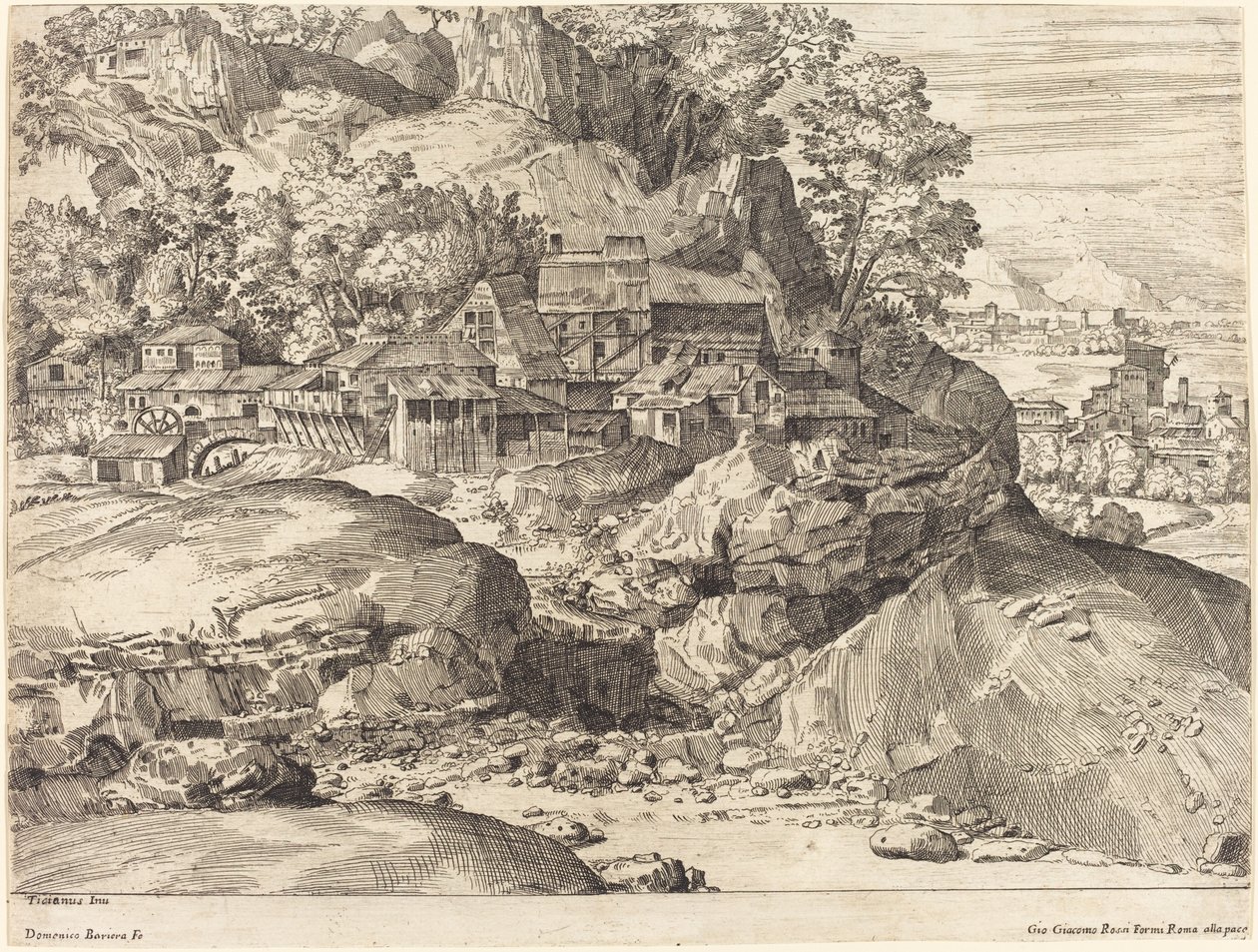 Maisema myllyllä, c. 1650. tekijältä Dominique Barriere