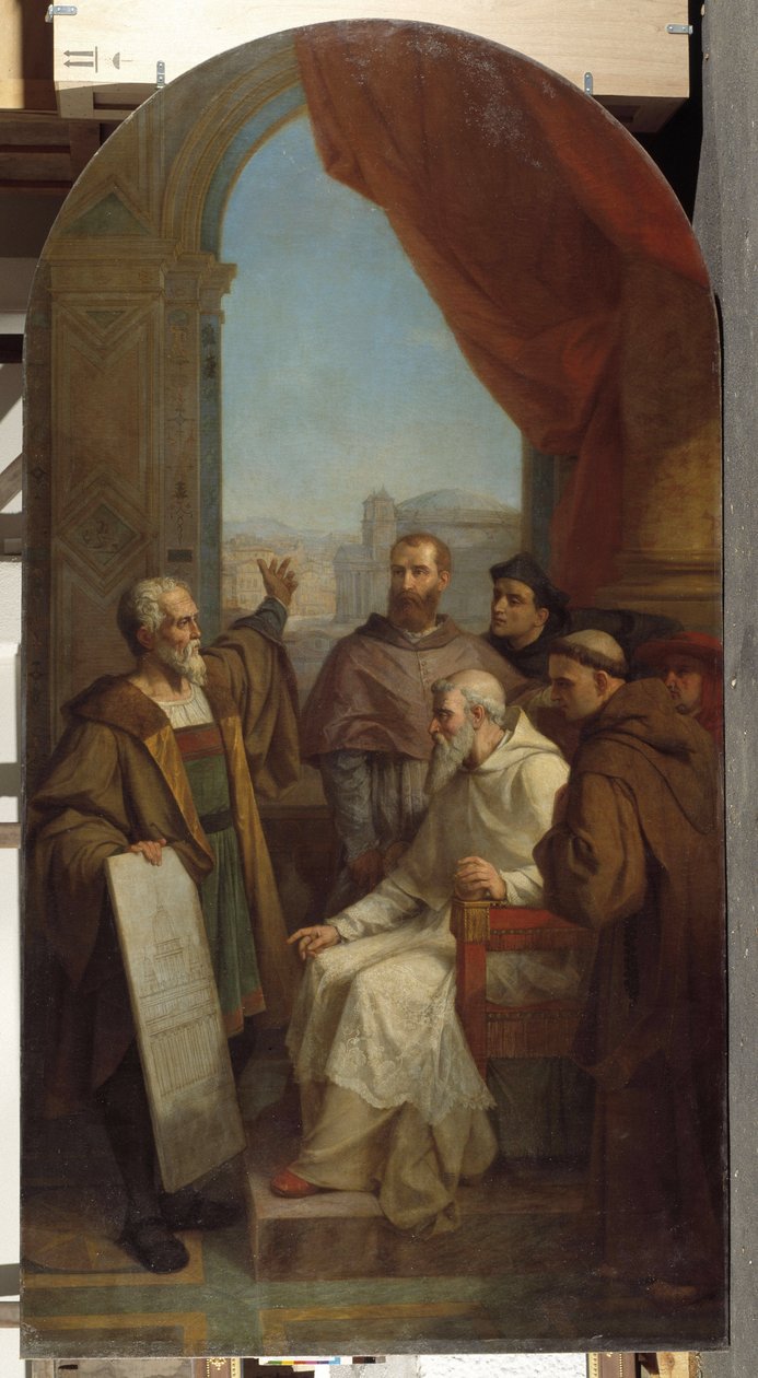Arkkitehtuuri: italialainen taidemaalari ja kuvanveistäjä Michelangelo Buonarroti, joka tunnetaan nimellä Michelangelo (Michelangelo tai Michelangelo tekijältä Dominique Magaud