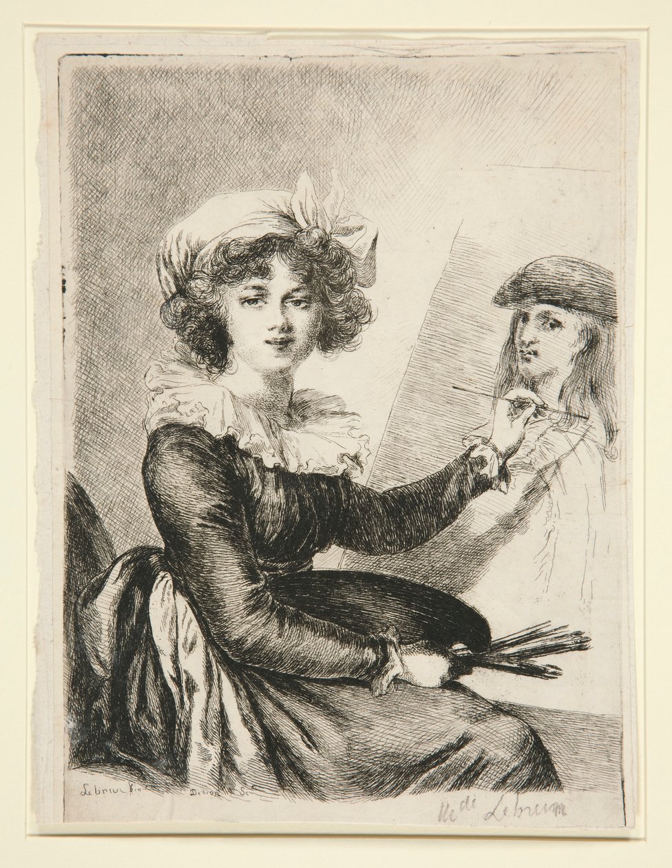 Louise-Elisabeth Vig?e-Lebrun, (Mlle Lebrun) Uffizzissa vuonna 1790 otetun omakuvan jälkeen ja päinvastoin. tekijältä Dominique Vivant Denon