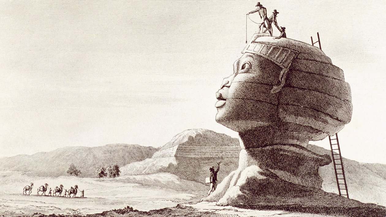Gizan sfinksi Egyptissä Egyptin kampanjan aikana tekijältä Dominique Vivant Denon