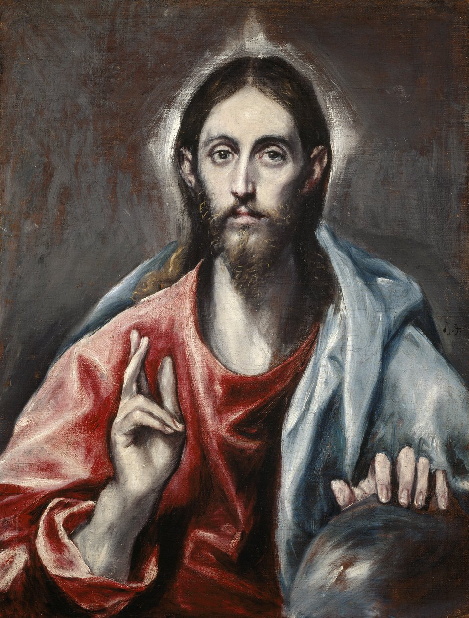 Kristuksen siunaus (maailman pelastaja) tekijältä El Greco