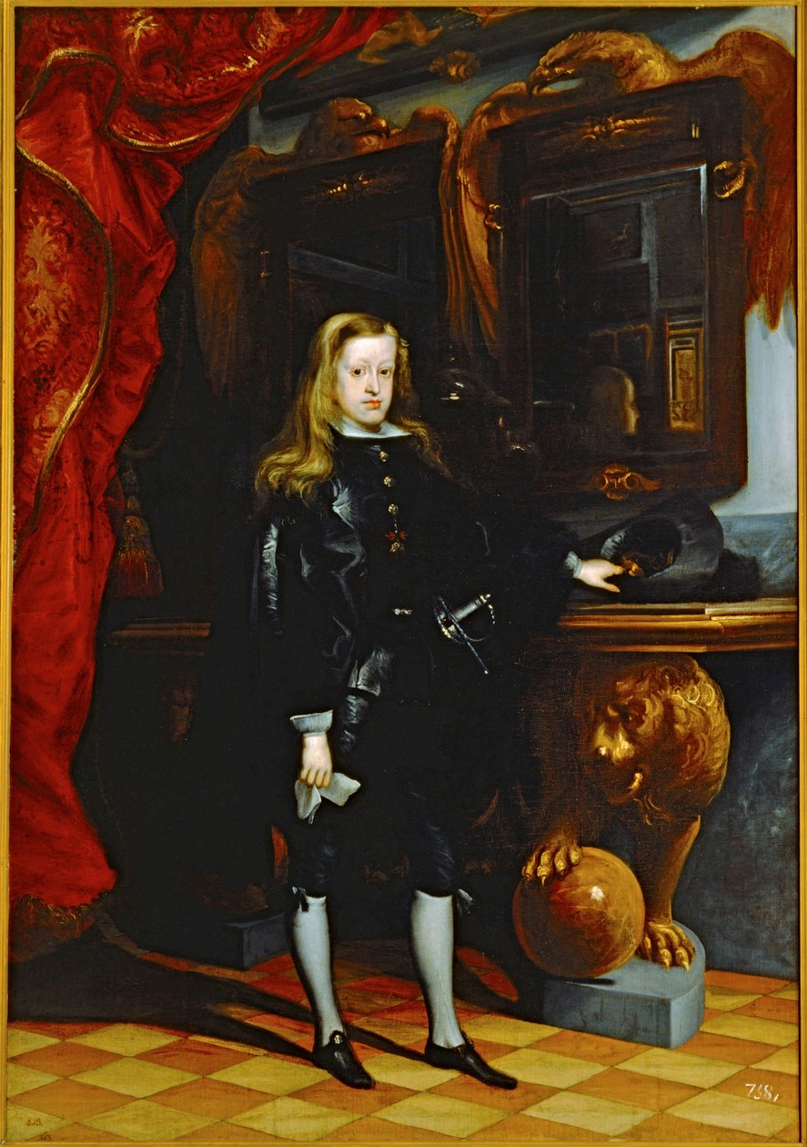 Carlos II, Philipp IV:n poika ... (maalaus kankaalle) tekijältä Don Juan Carreno de Miranda