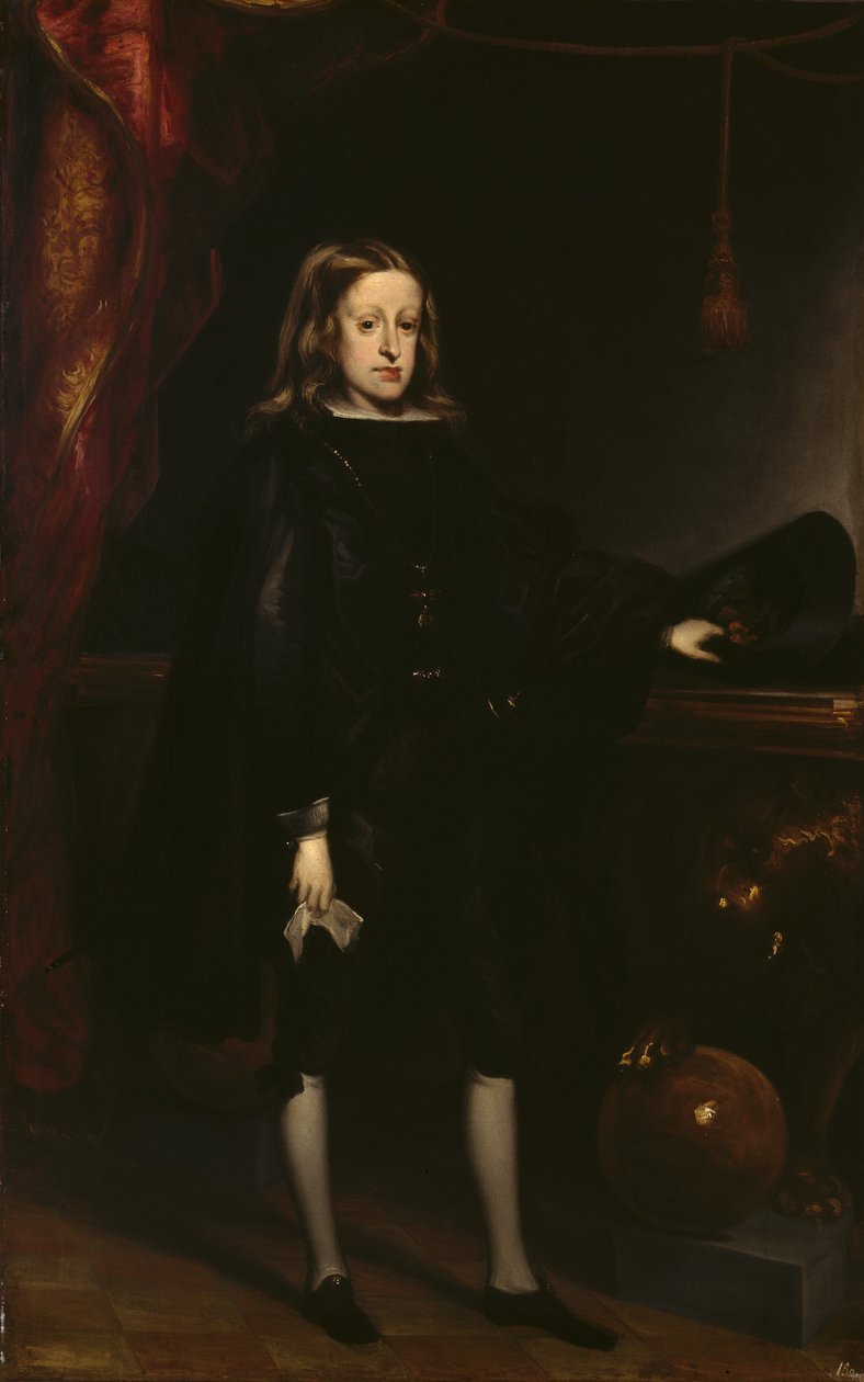Kaarle II, Espanjan kuningas, n. 1673 (öljy kankaalle) tekijältä Don Juan Carreno de Miranda