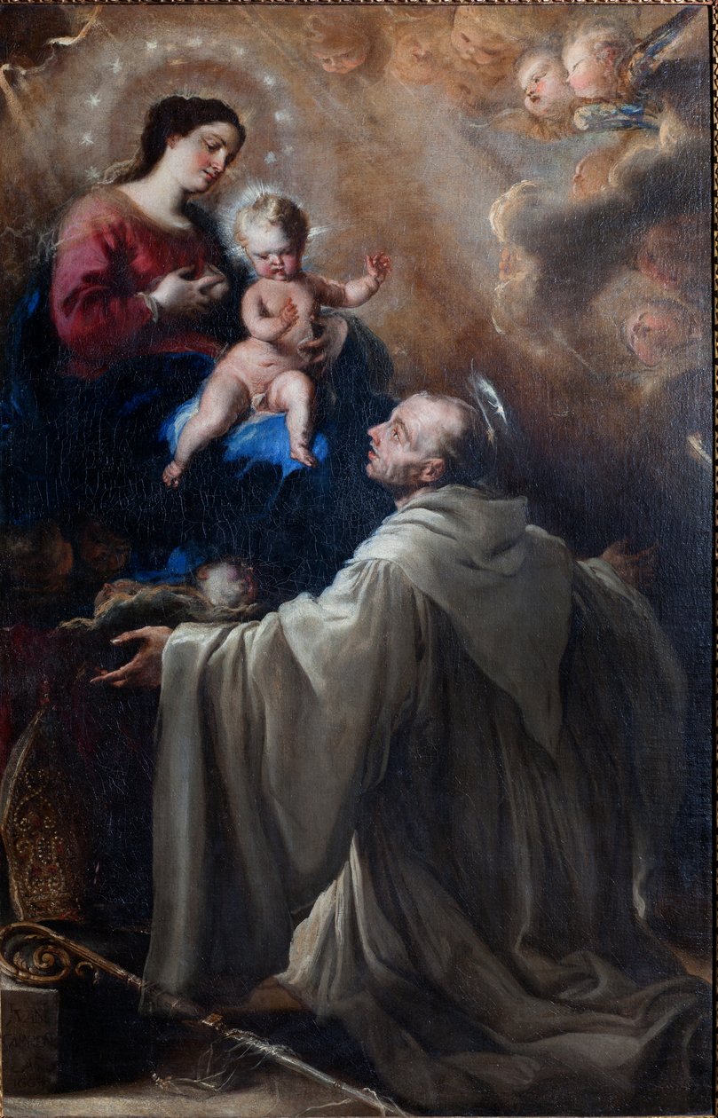 Seurakunnan museo. Maalaus. Pyhä Bernard ja Madonna lapsen kanssa. Öljy kankaalle. tekijältä Don Juan Carreno de Miranda