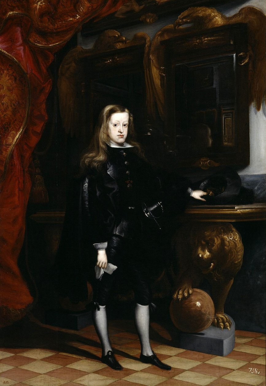 Kaarle II:n muotokuva, noin 1675 tekijältä Don Juan Carreno de Miranda